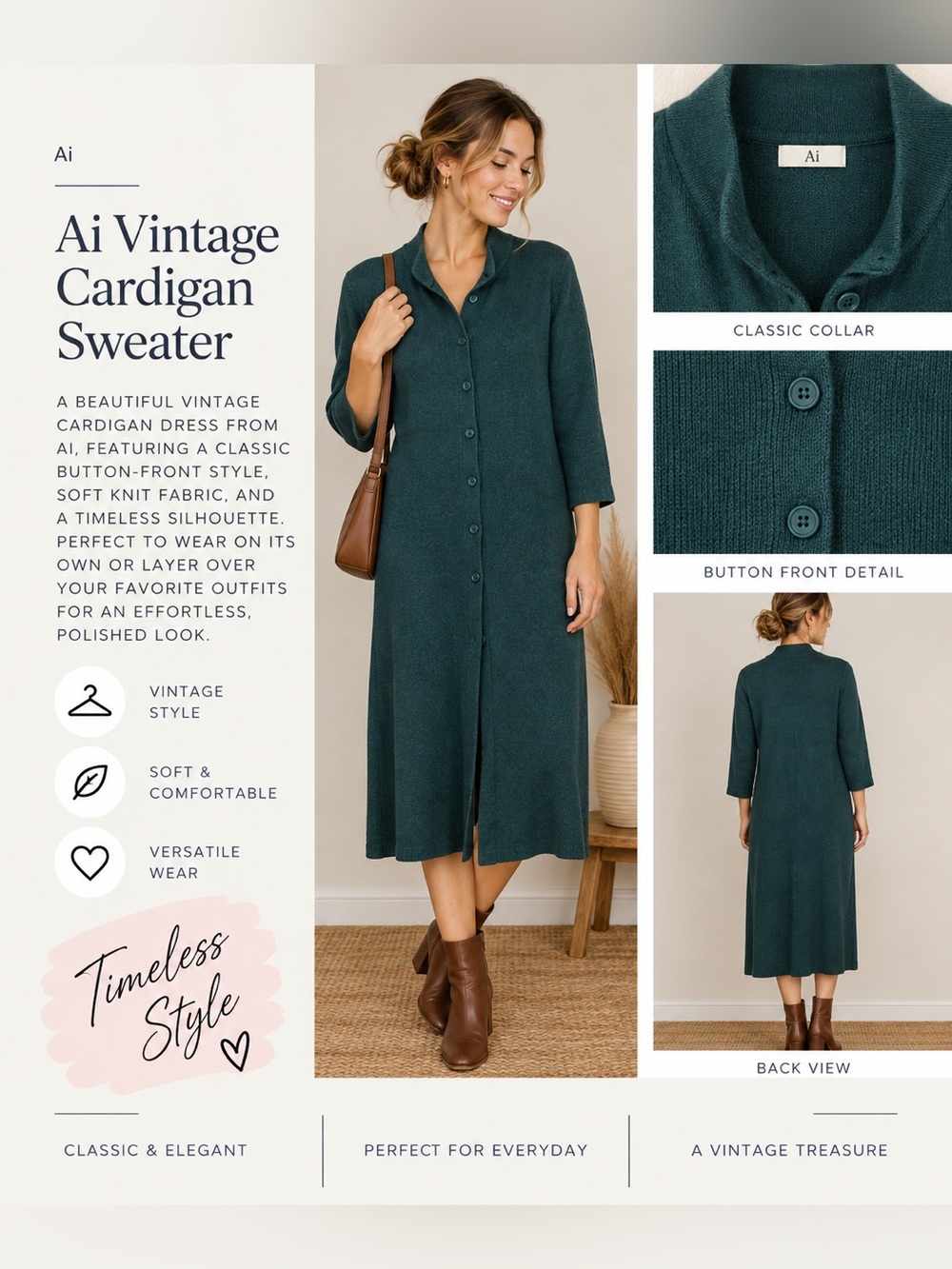 Ai Vintage‎ Cardigan Sweater